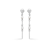 Sølv ørestik "Perma" m. perler