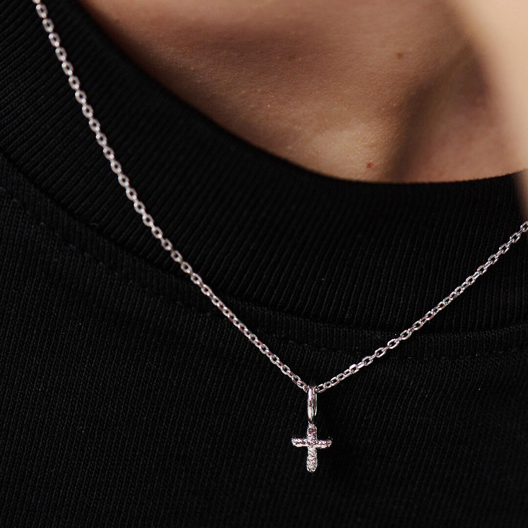 Sølv halskæde "Faithful Cross"