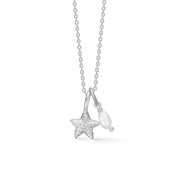 Sølv halskæde "Starfish Lustre" m. perle