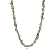 Sølv halsk. "Ocean Aura" chrom diopsid