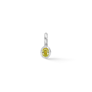 Sølv vedh. "August" cz peridot