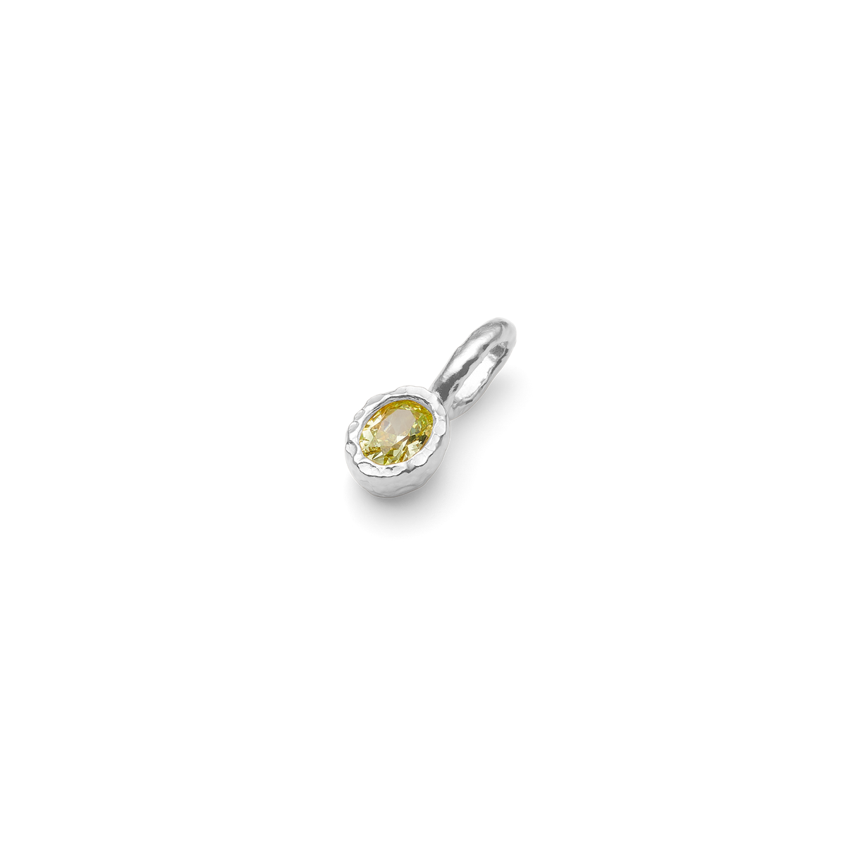 Sølv vedh. "August" cz peridot
