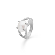 Sølv ring "Perma" m. perle