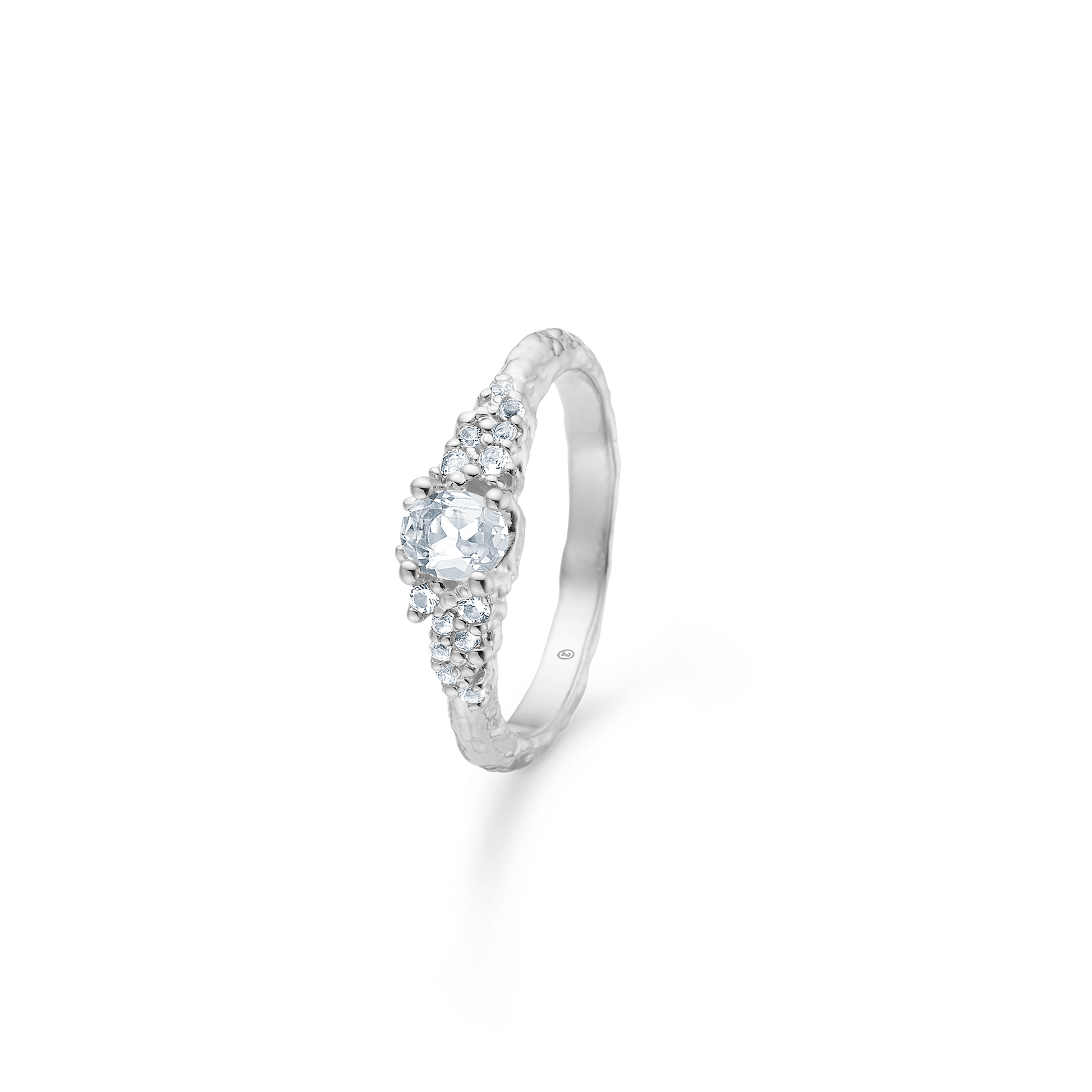 Sølv ring "Fragments" m. zirk.