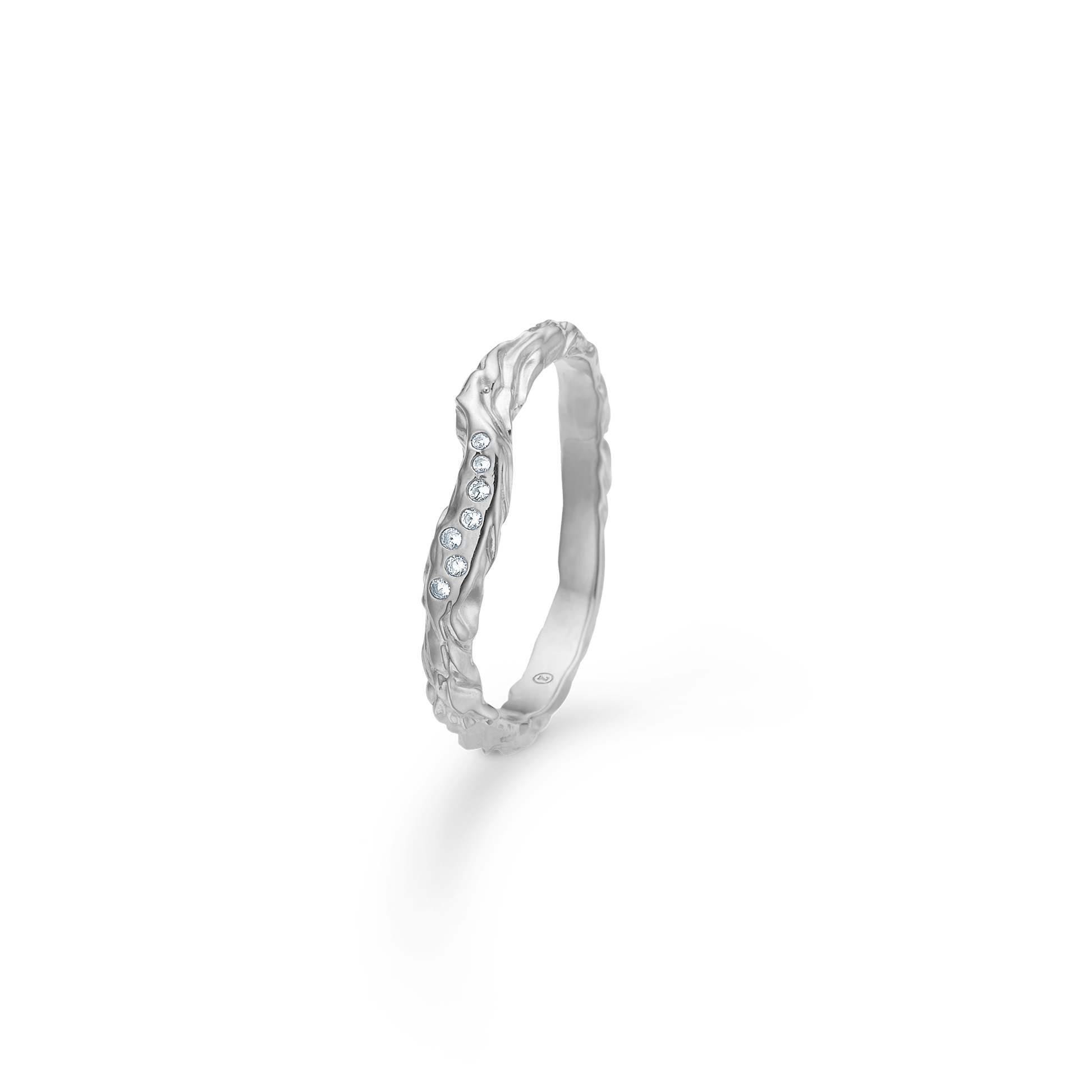 Sølv ring "Glint" m. zirk.