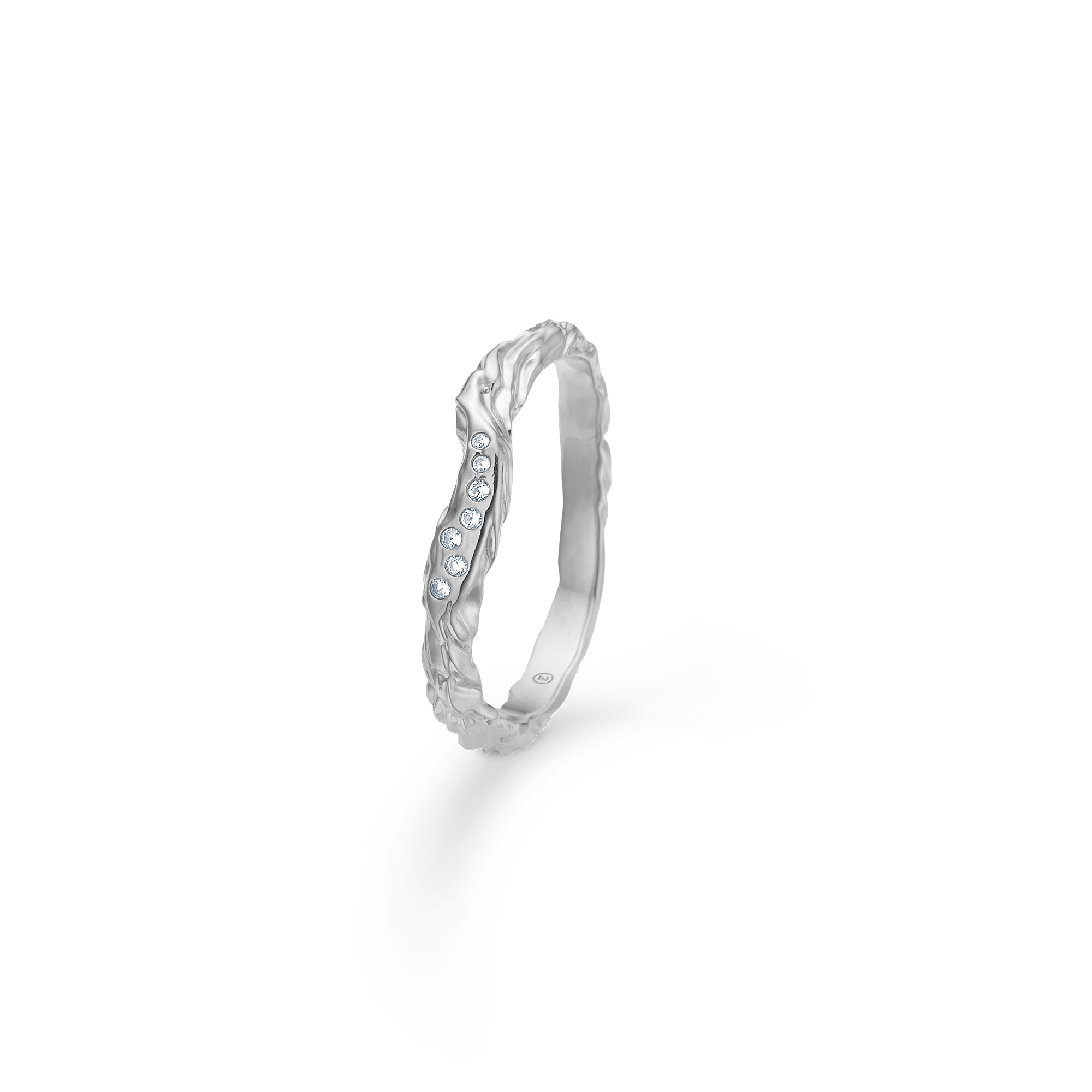 Sølv ring "Glint" m. zirk.