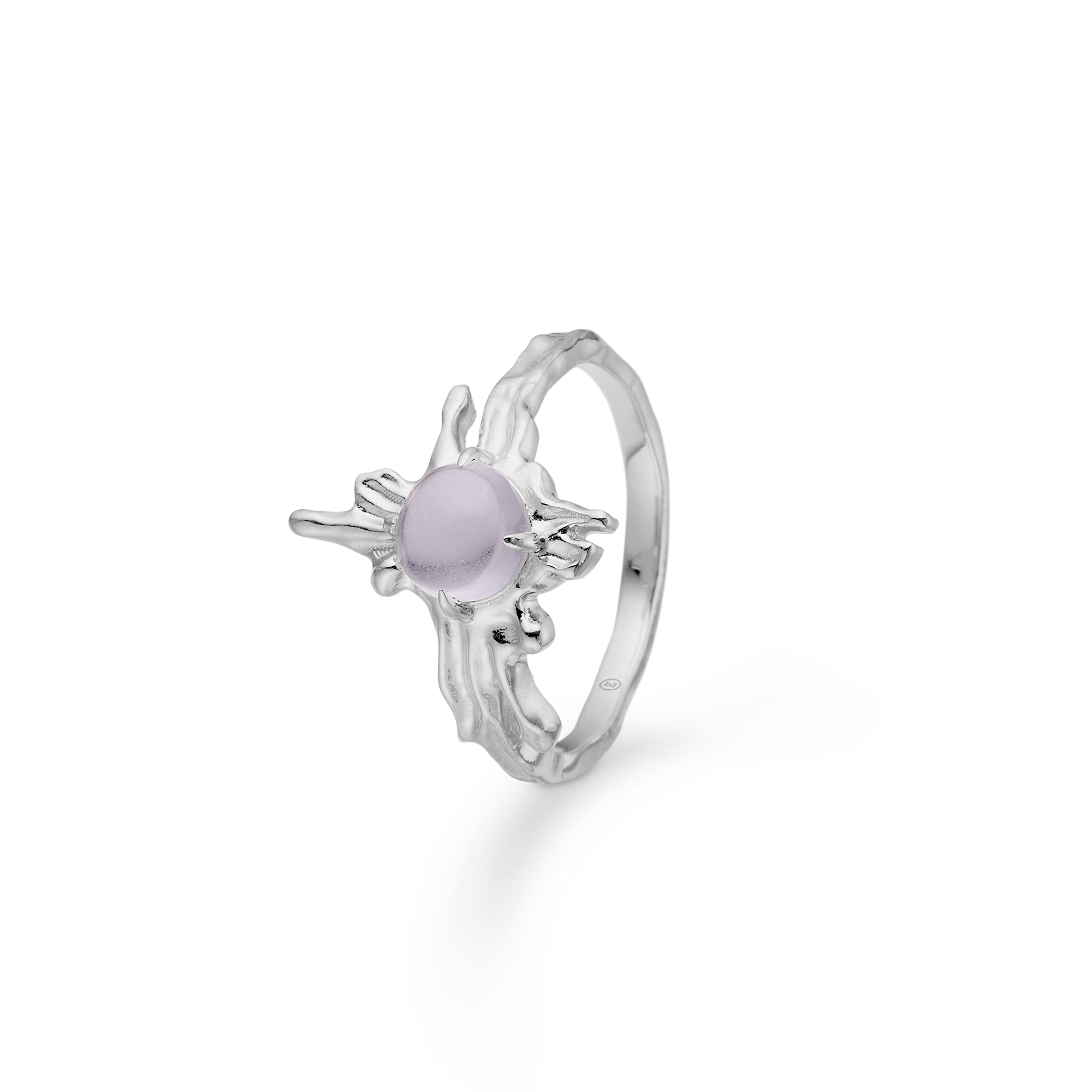 Sølv ring "Arctic" m. blå zirk.