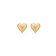 Sølv forgyldt ørestik "Amour Heart"