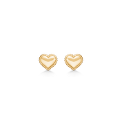 Sølv forgyldt ørestik "Small Heart"