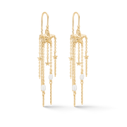 Sølv forg. ørestik "Starfish Lustre" m. perler