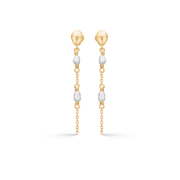 Sølv forg. ørestik "Perma" m. perler