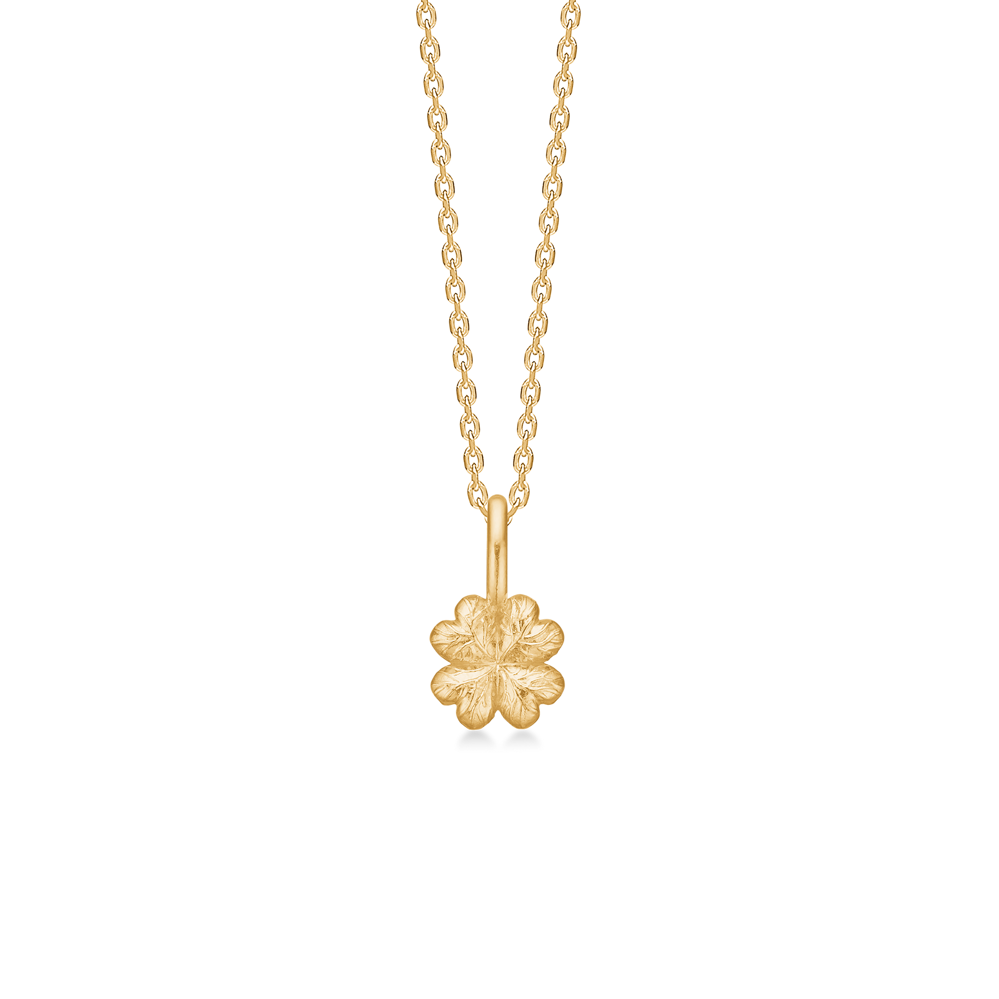 Sølv forg. halskæde "Serene Clover"