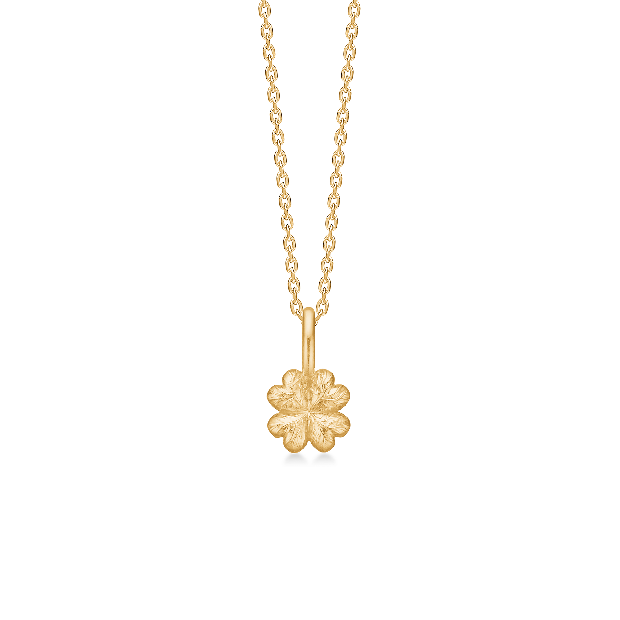 Sølv forg. halskæde "Serene Clover"