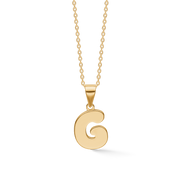 Sølv forgyldt halsk. "Letters" G