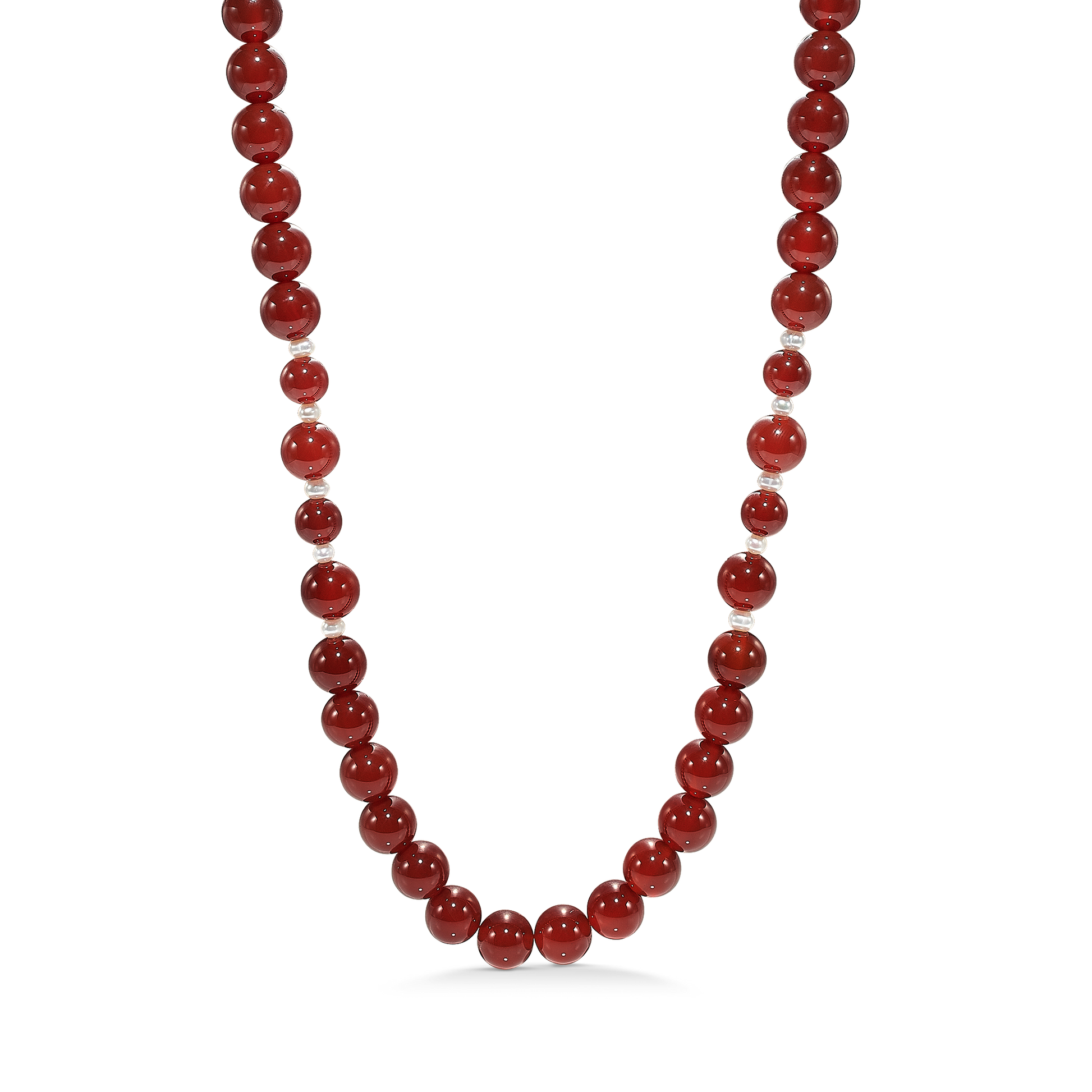 Genuine necklace, Carneol
