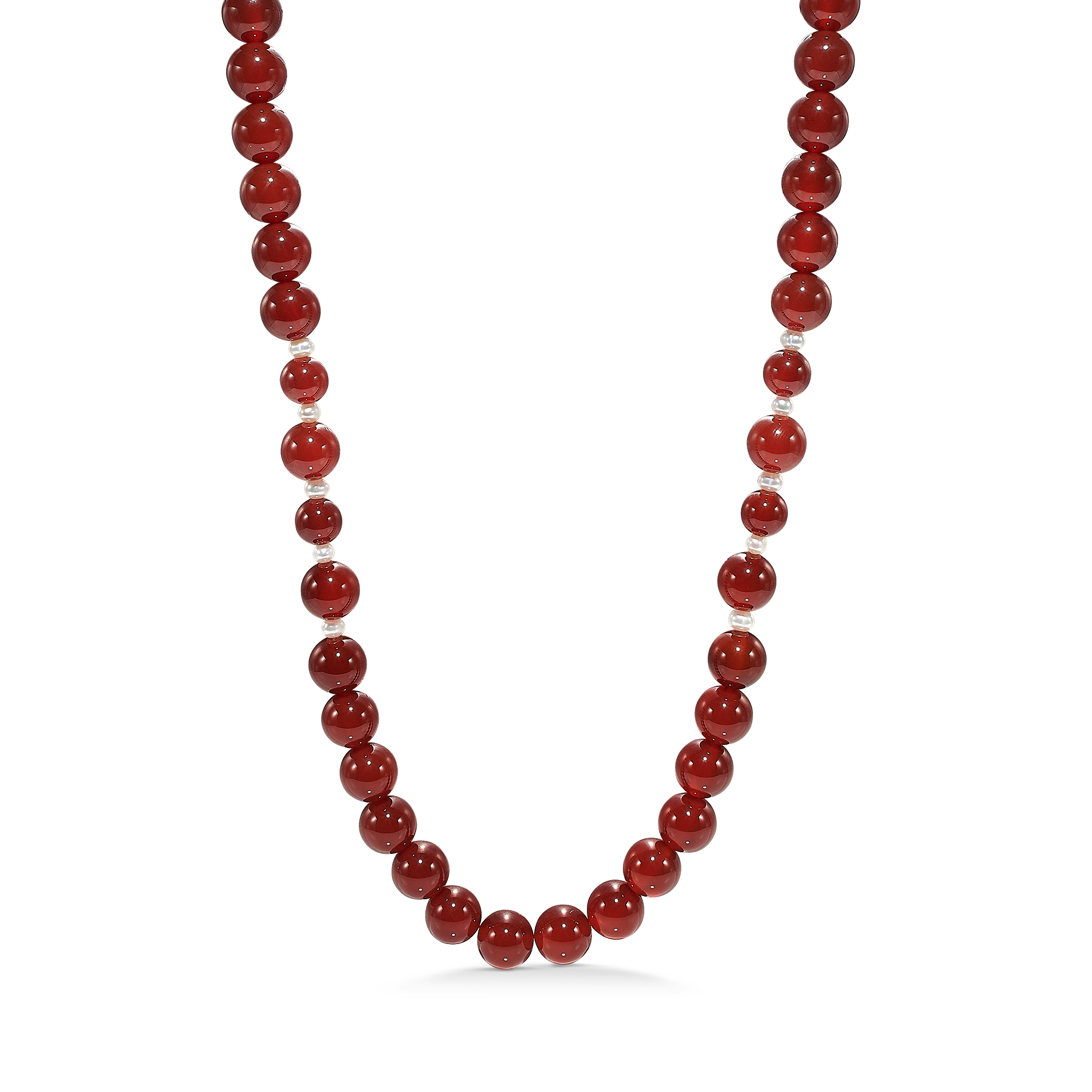 Genuine necklace, Carneol