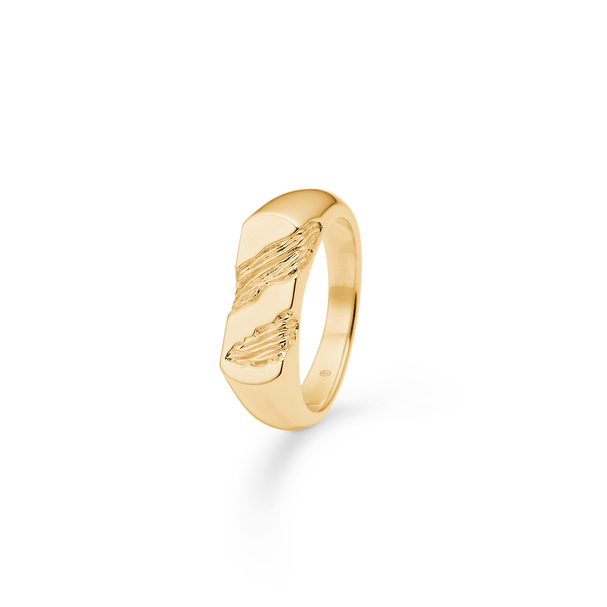 Sølv forgyldt ring "Glacier"
