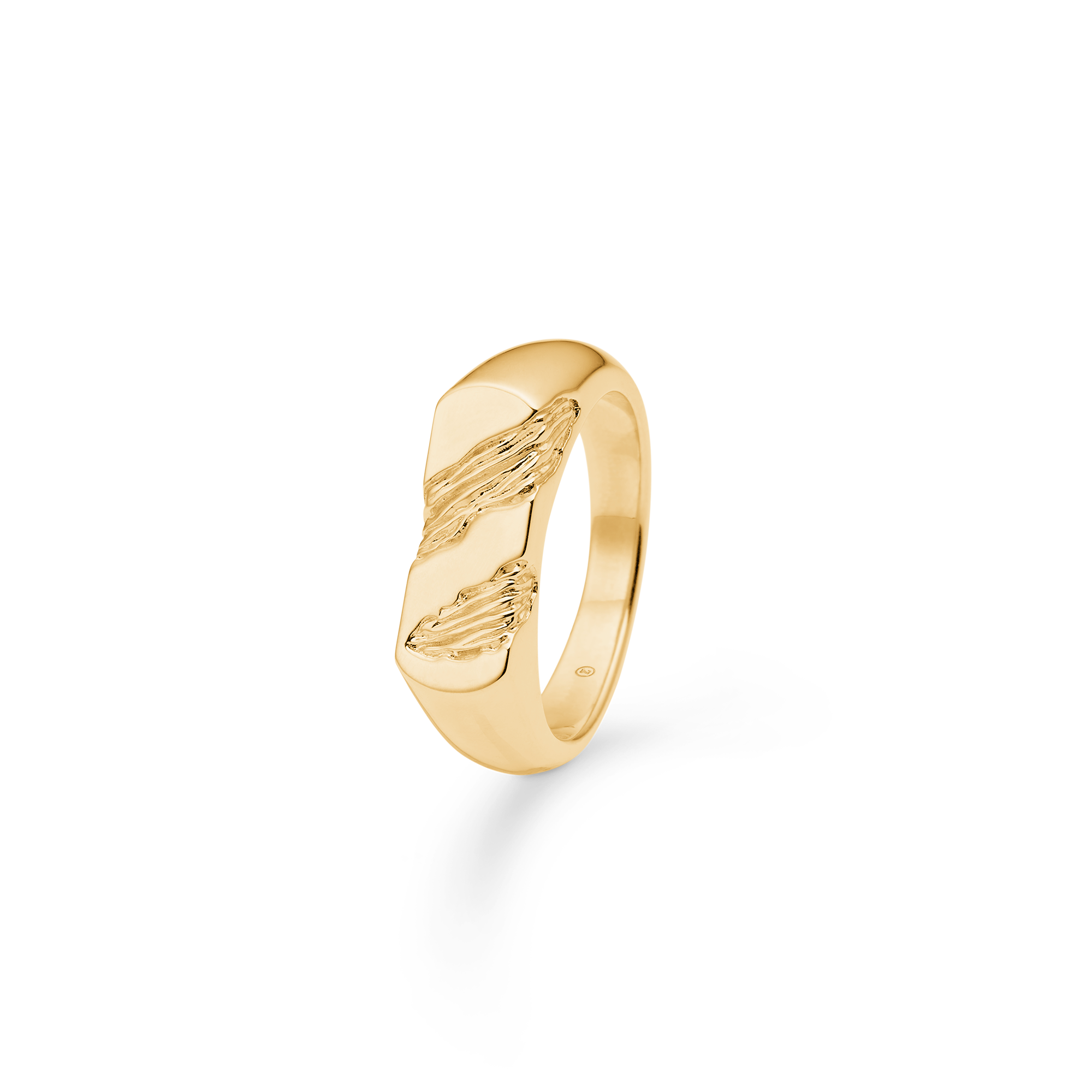 Sølv forgyldt ring "Glacier"