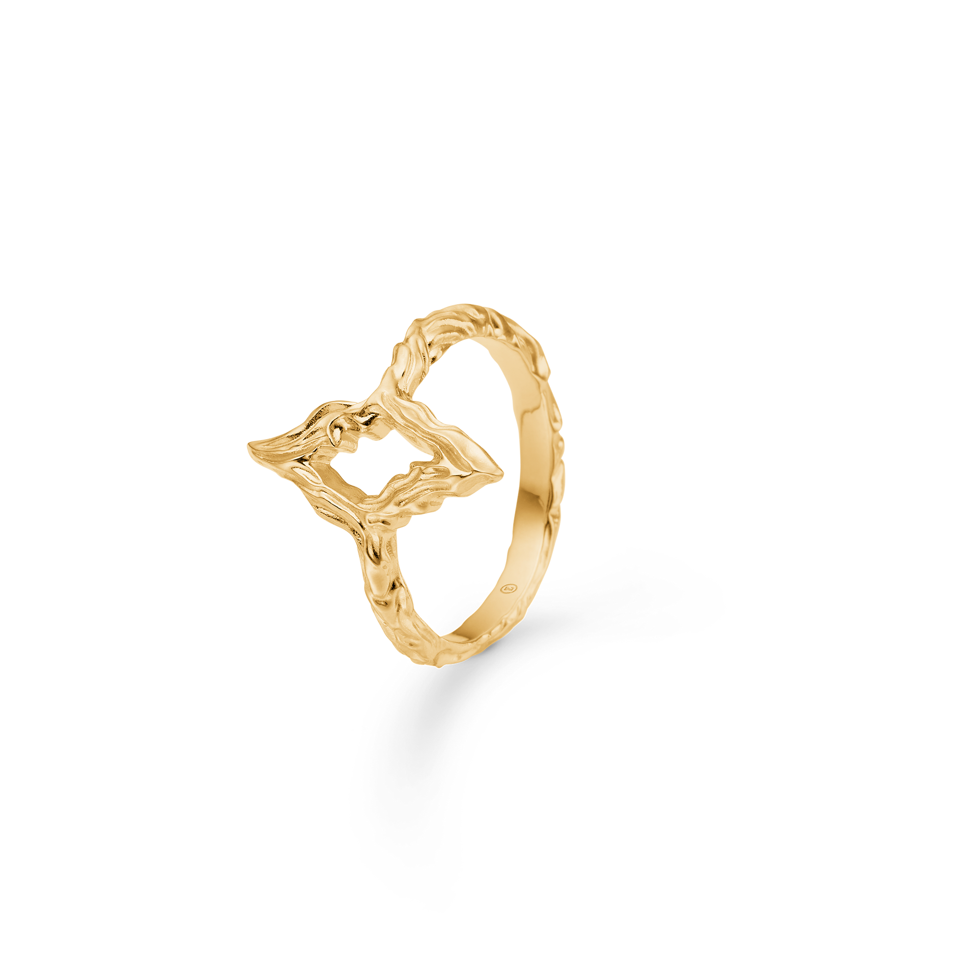 Sølv forgyldt ring "Peak"