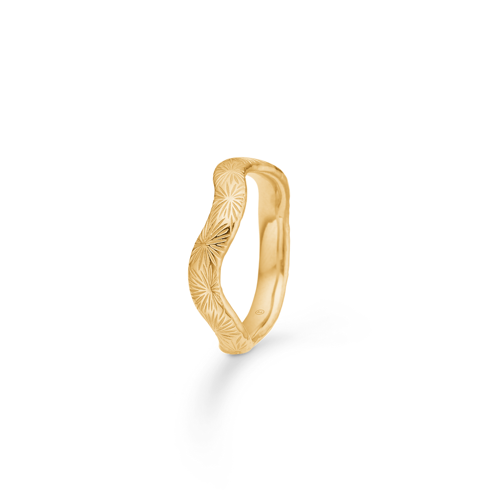 Sølv forgyldt ring "Rime"