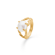 Sølv forg. ring "Perma" m. perle