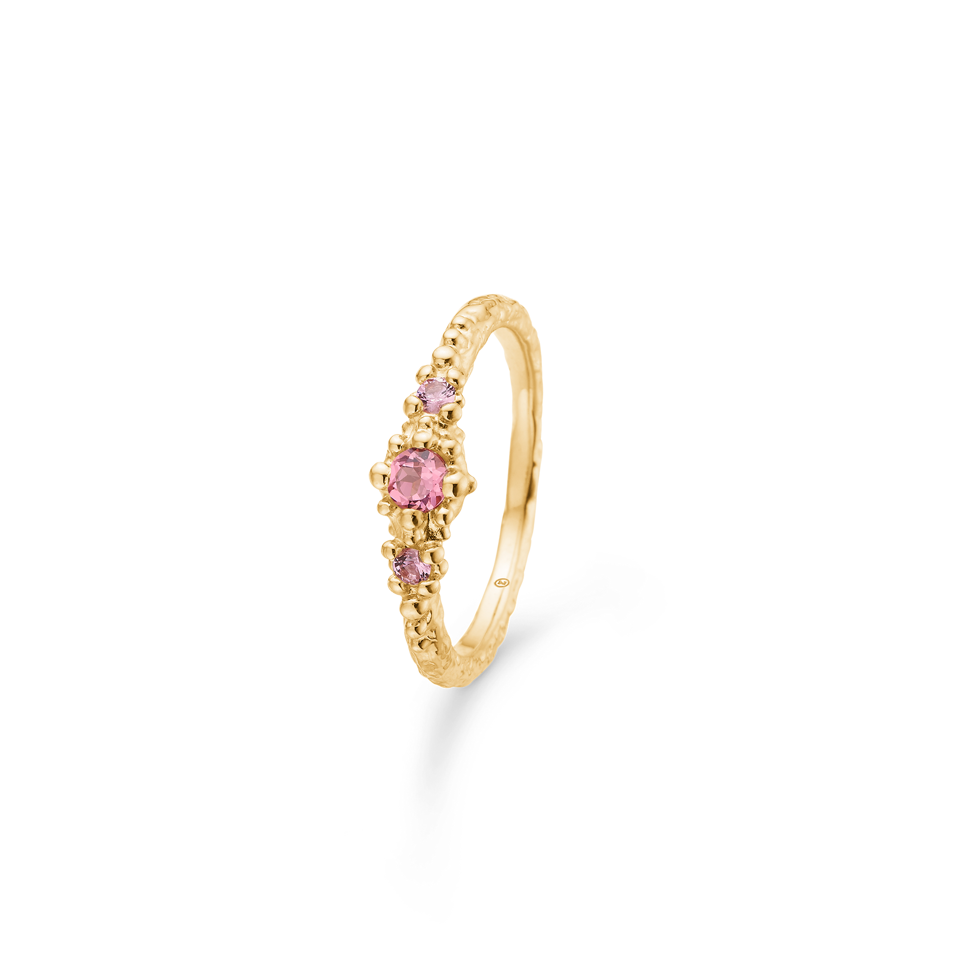 Sølv forg. ring "Fragments" m. rosa zirk.