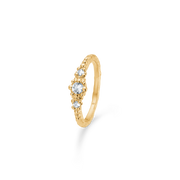 Sølv forg. ring "Fragments" m. zirk.