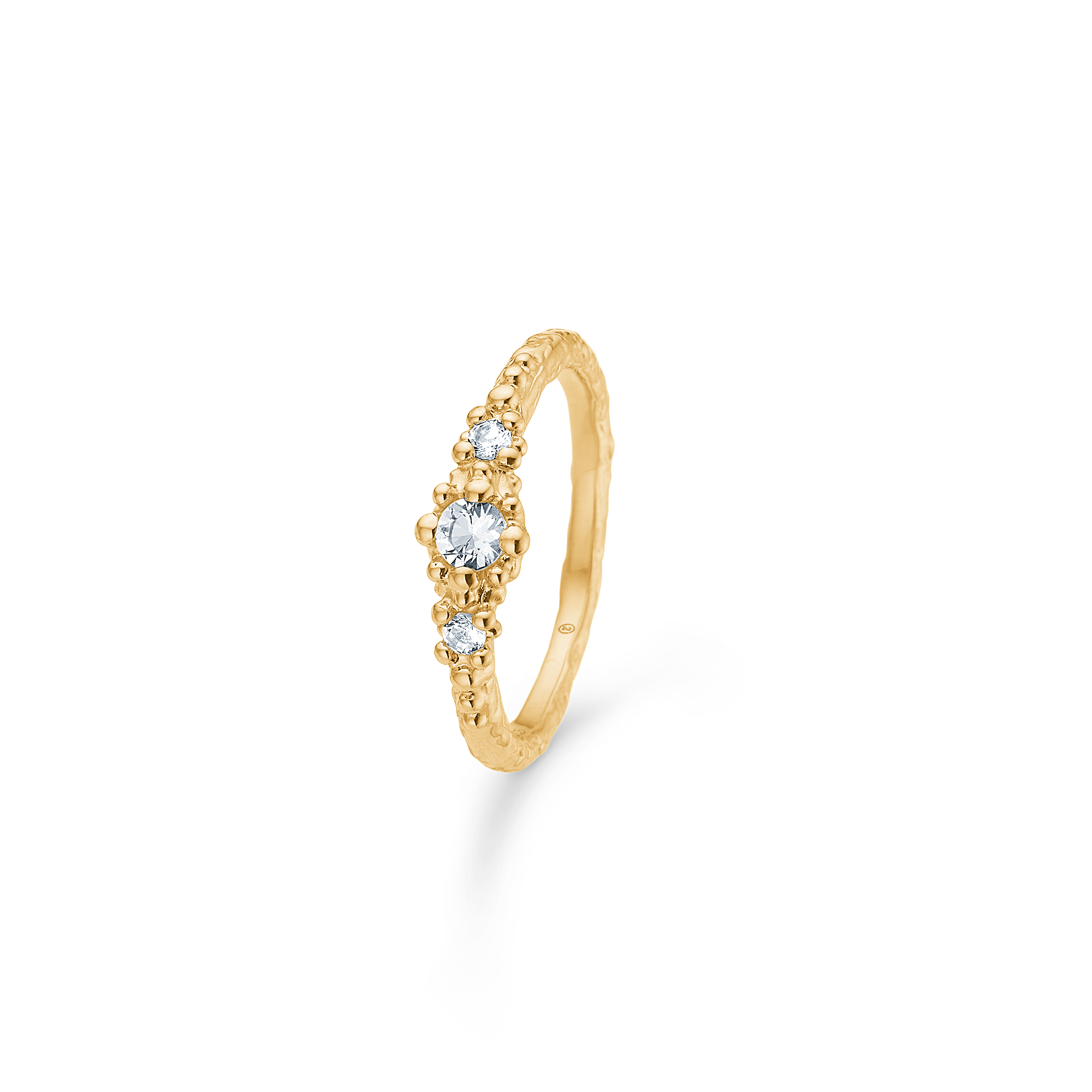 Sølv forg. ring "Fragments" m. zirk.