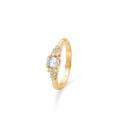 Sølv forg. ring "Fragments" m. zirk.
