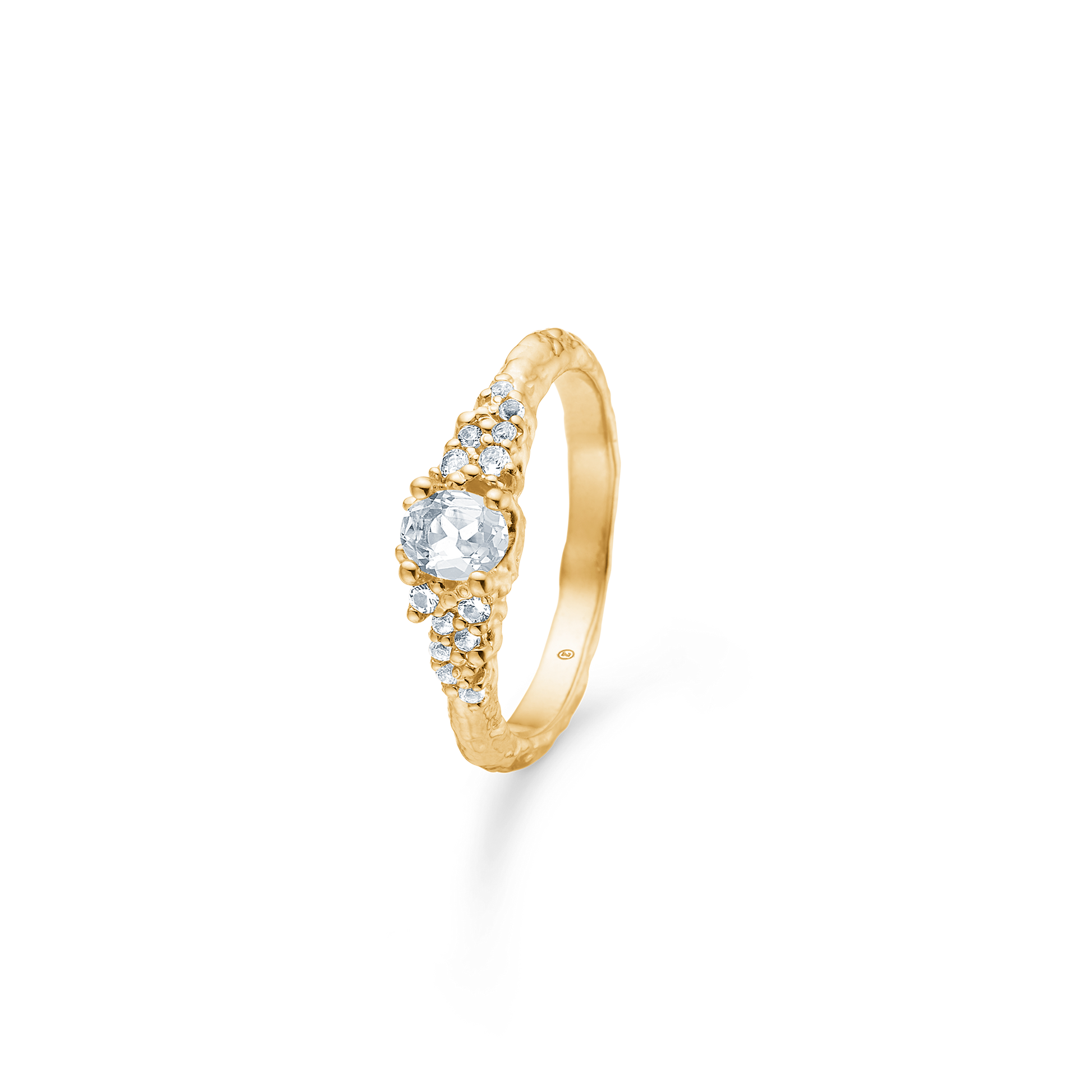 Sølv forg. ring "Fragments" m. zirk.