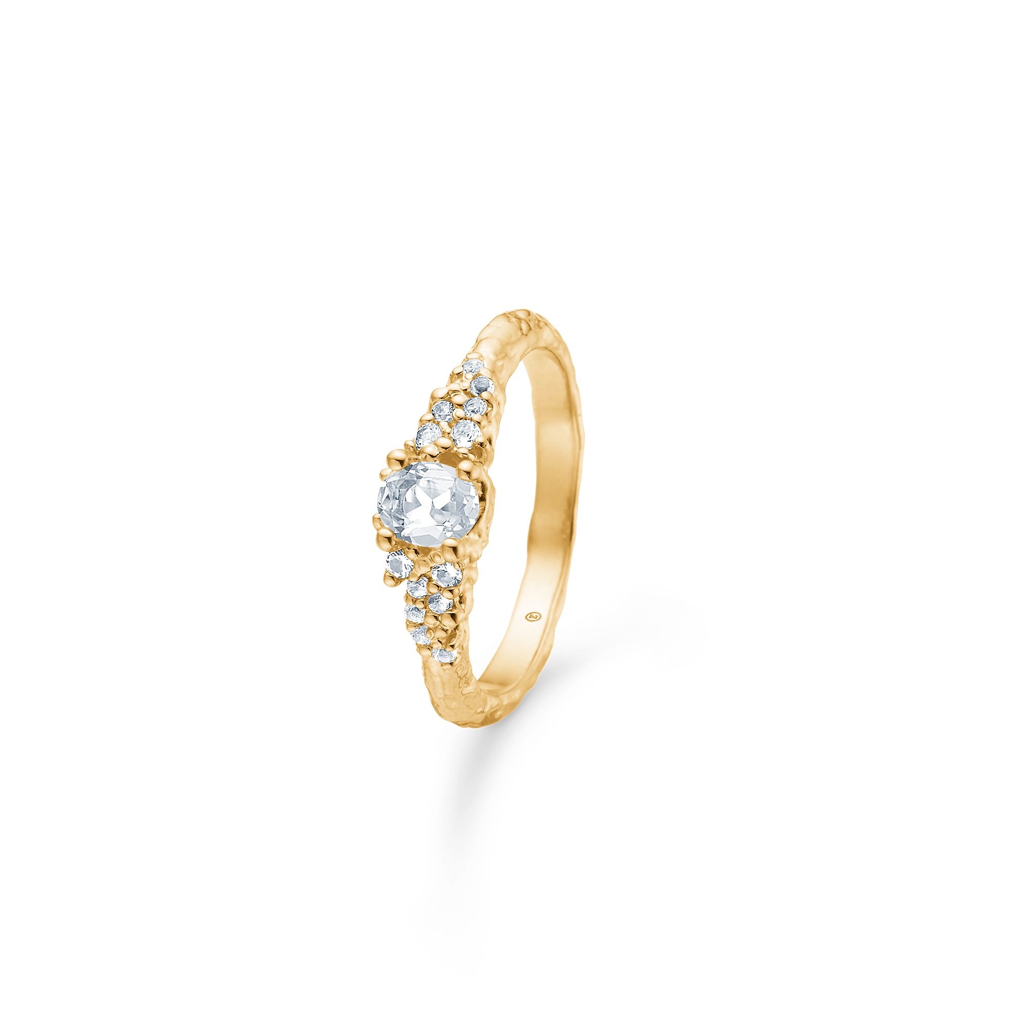 Sølv forg. ring "Fragments" m. zirk.