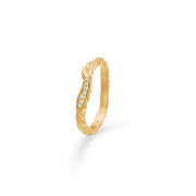 Sølv forg. ring "Glint" m. zirk.