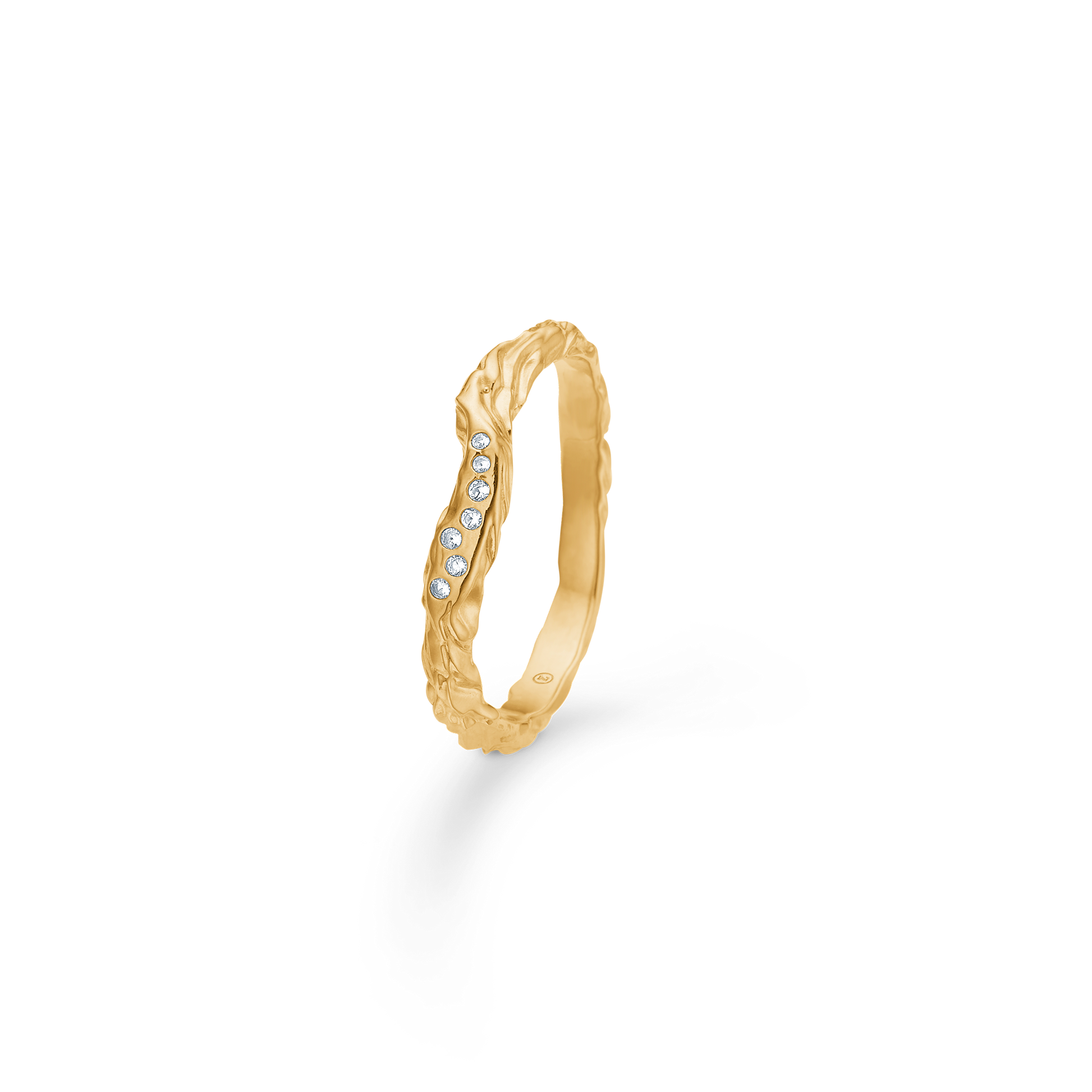 Sølv forg. ring "Glint" m. zirk.