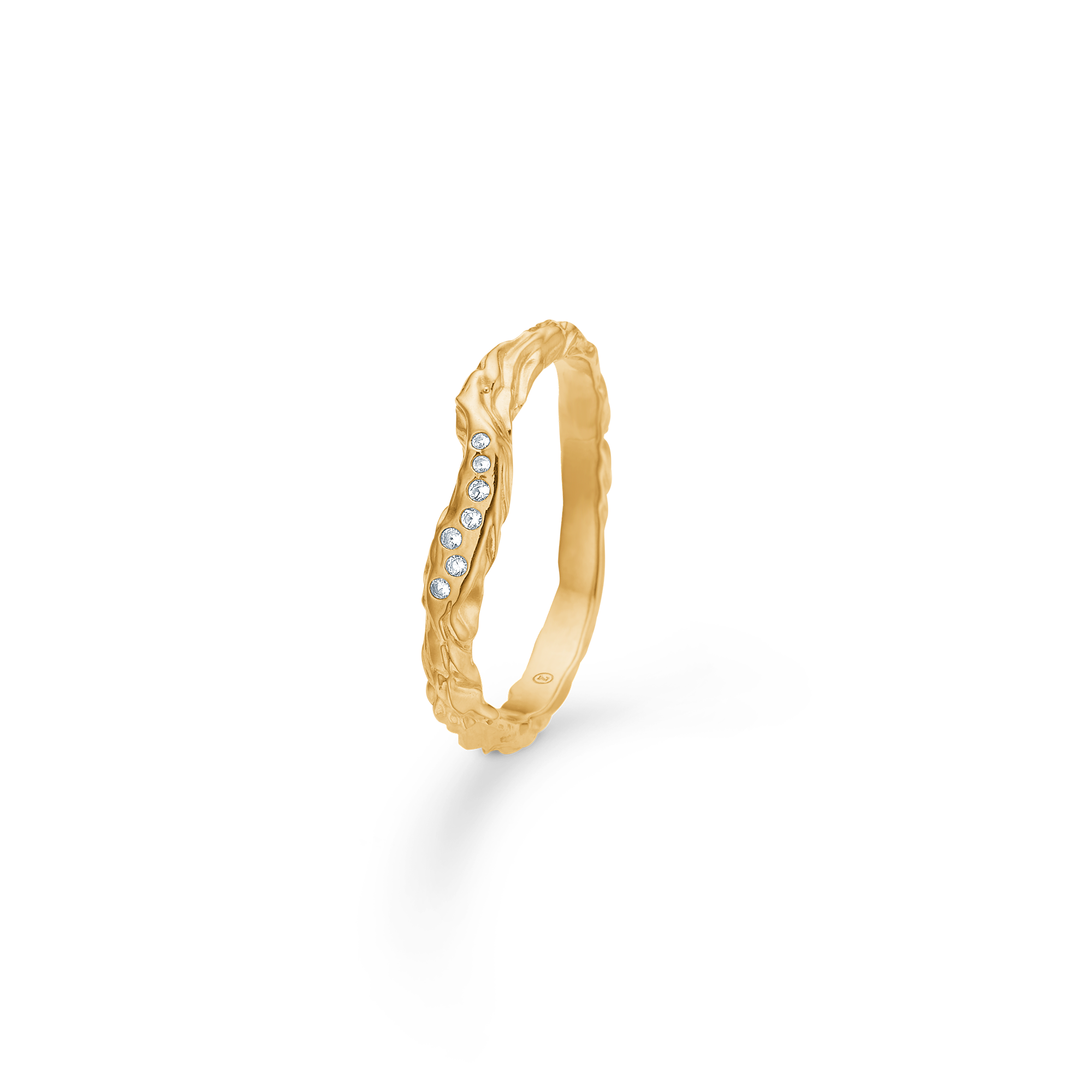Sølv forg. ring "Glint" m. zirk.
