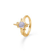 Sølv forg. ring "Arctic" m. blå zirk.