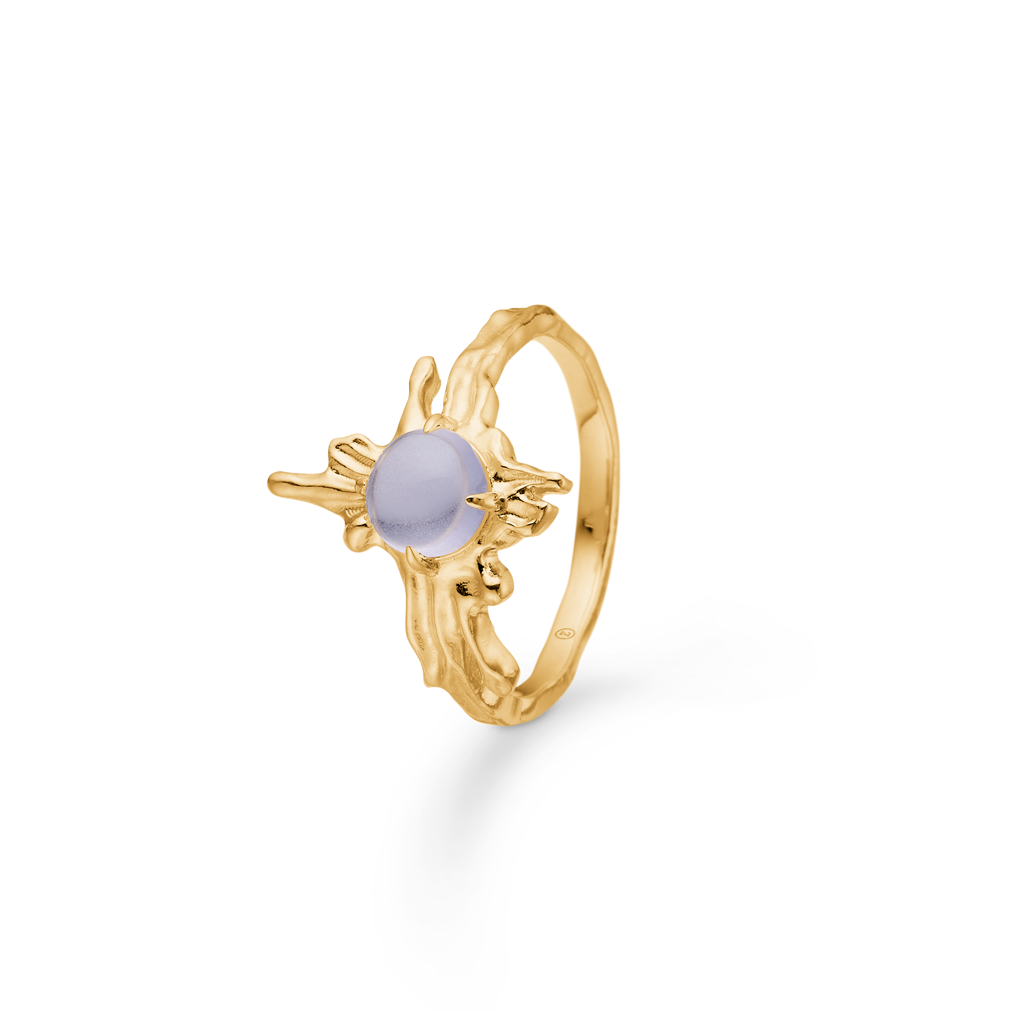 Sølv forg. ring "Arctic" m. blå zirk.