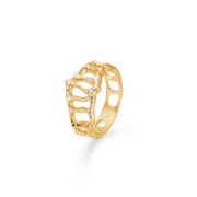 Sølv forg. ring "Ridge" m. zirk.