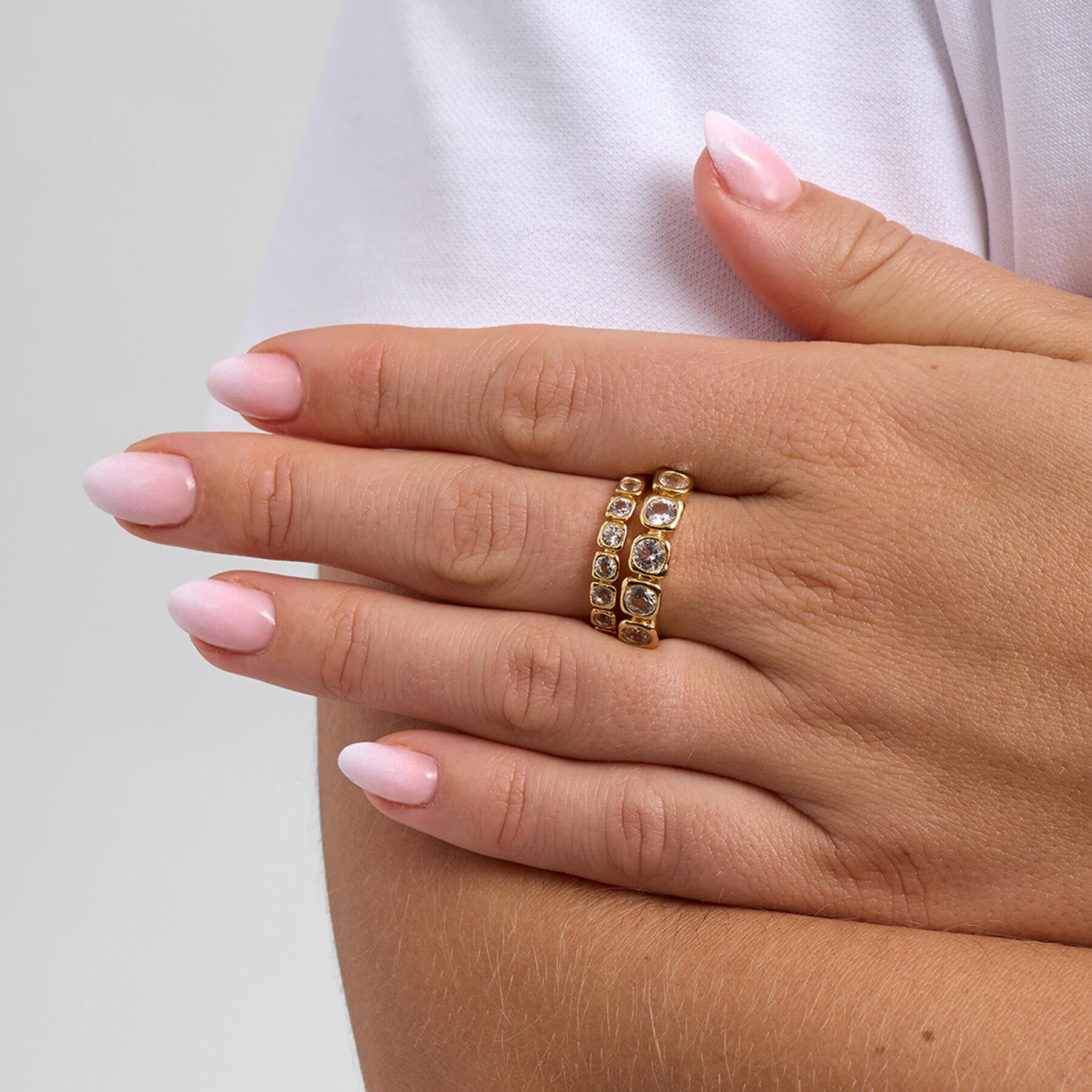 Sølv forg. ring "Elera" m. zirk.