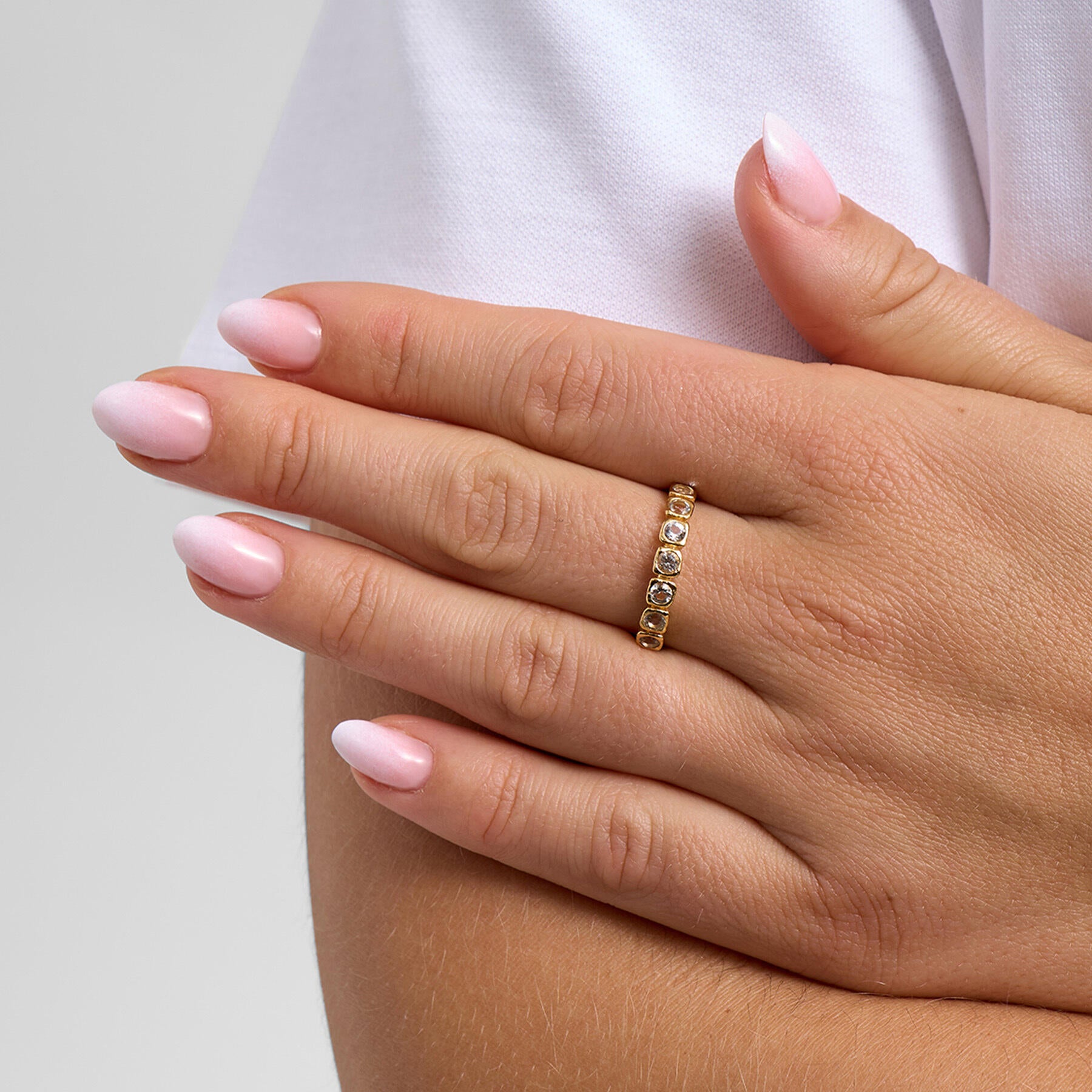 Sølv forg. ring "Elera" m. zirk.