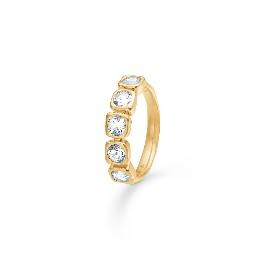 Sølv forg. ring "Elera" m. zirk.