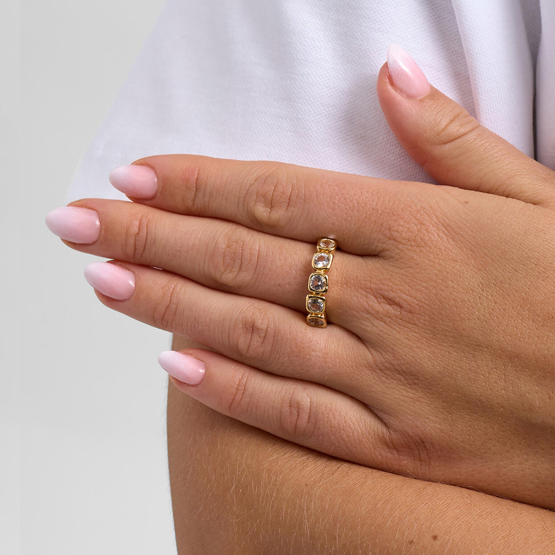 Sølv forg. ring "Elera" m. zirk.