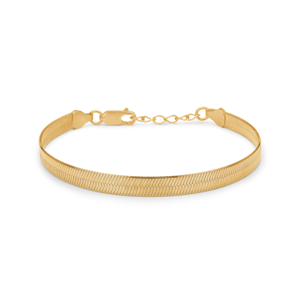 Sølv forgyldt armbånd sildeben "Cobra"