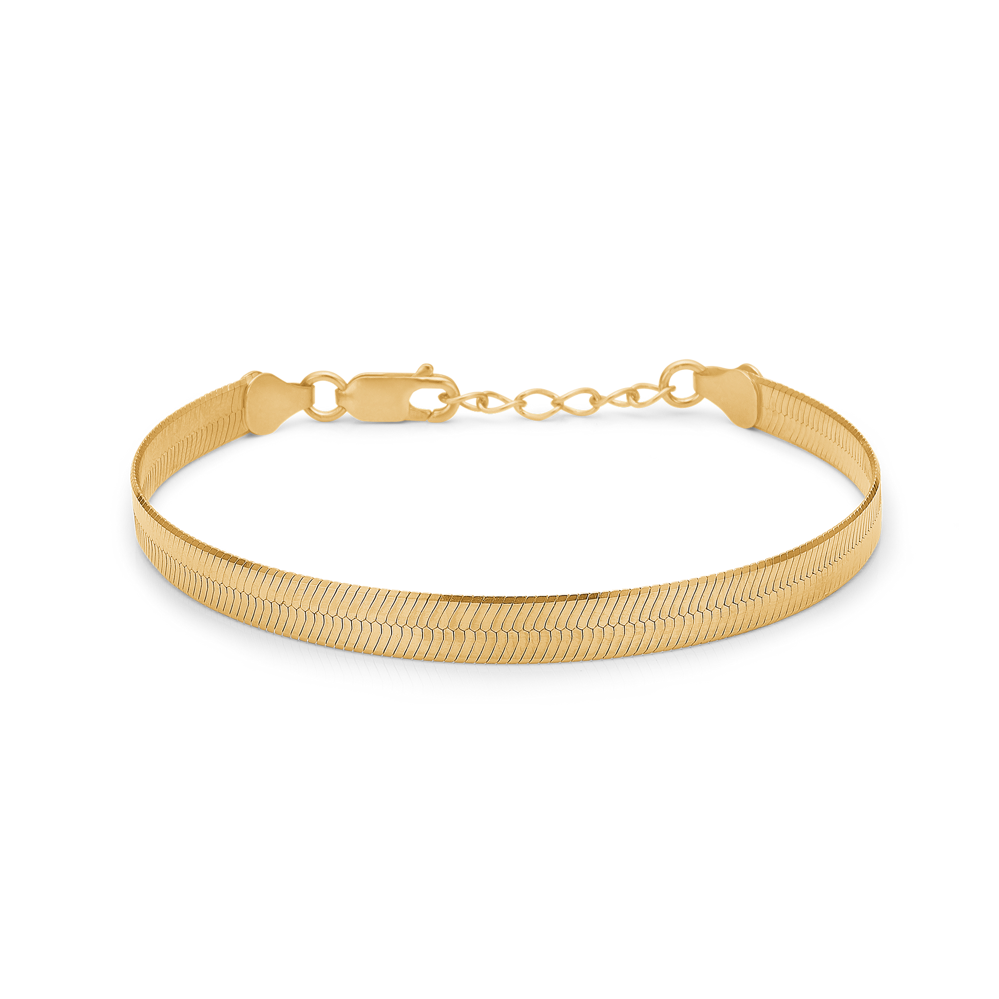 Sølv forgyldt armbånd sildeben "Cobra"