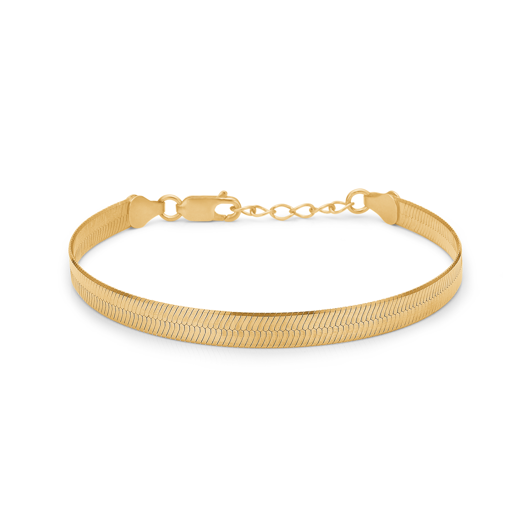 Sølv forgyldt armbånd sildeben "Cobra"