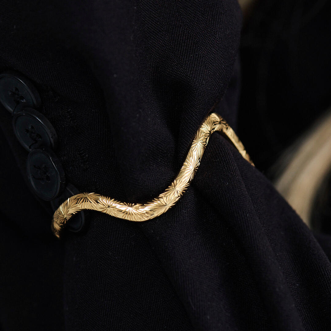 Sølv forgyldt armring "Rime"