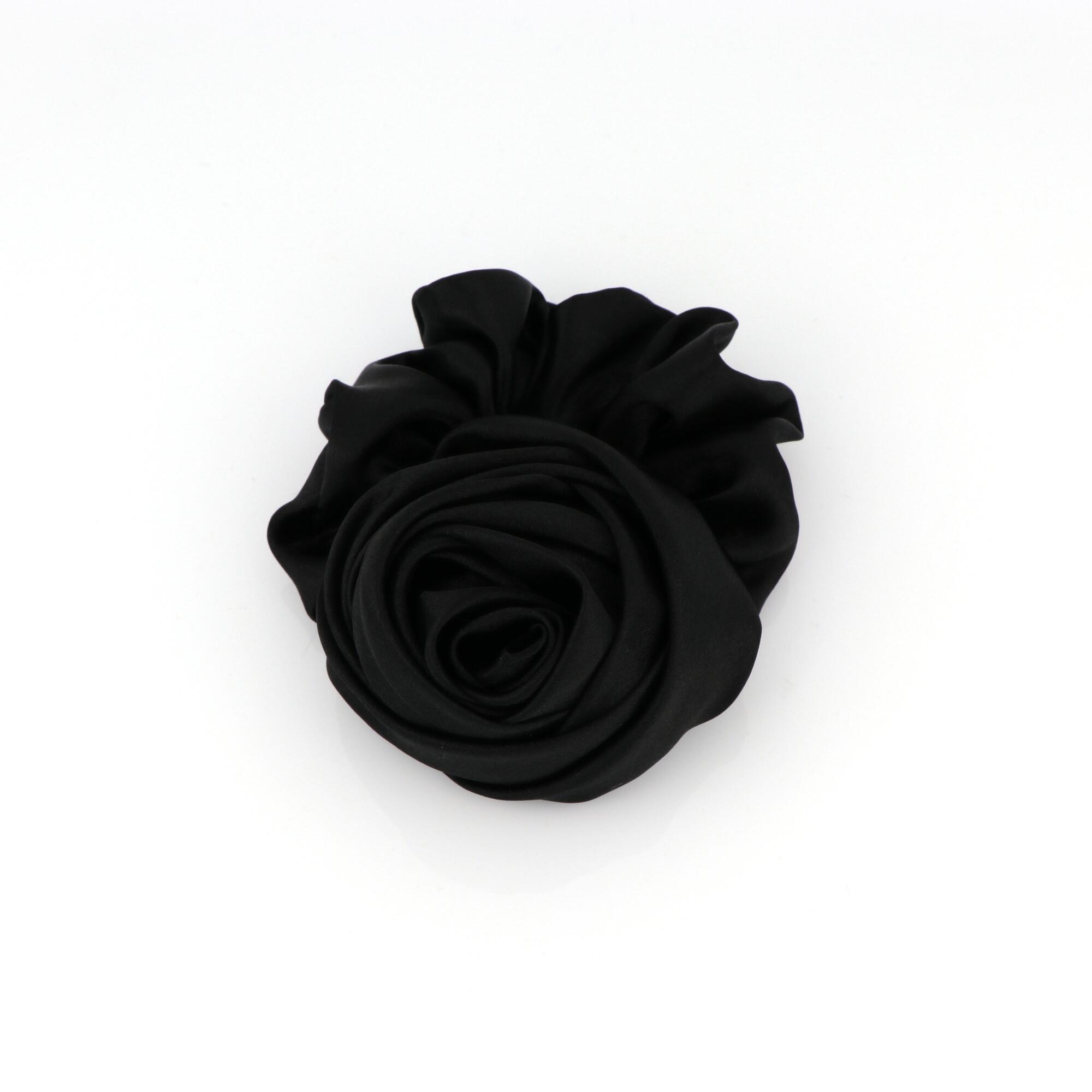 Hårelastik med rose - Sort
