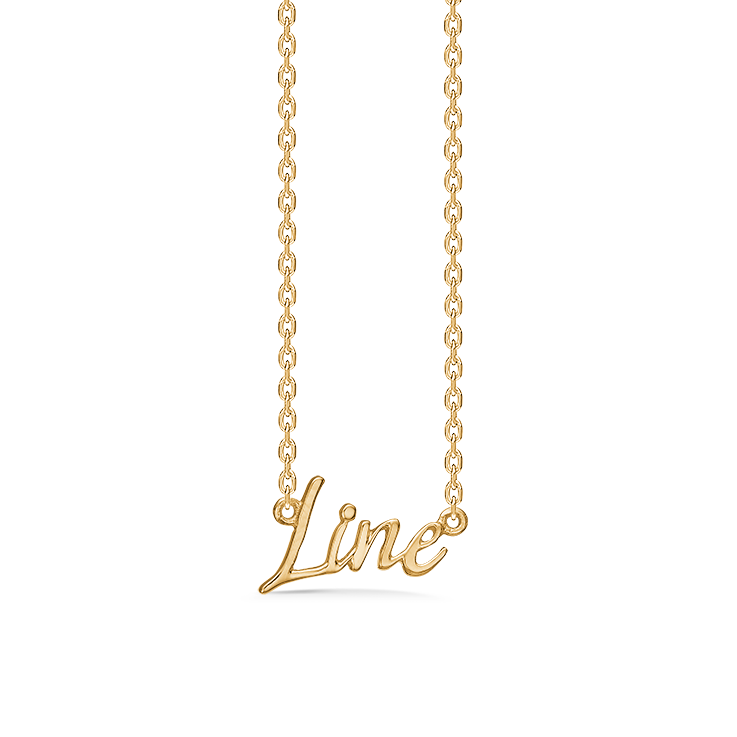 Sølv forgyldt halskæde "Line"